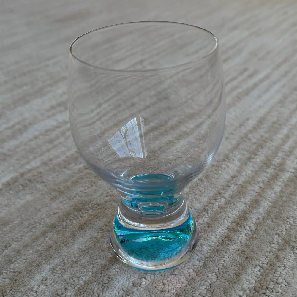 Vintage Set of 4 Colony Calypso Multi Color Drinking Glasses Cocktail Tumblers